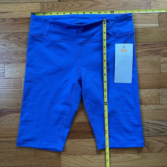 Lucy Revolution Run 11in Knit Short Sz M Sapphire Blue Heather NWT - Picture 5 of 7